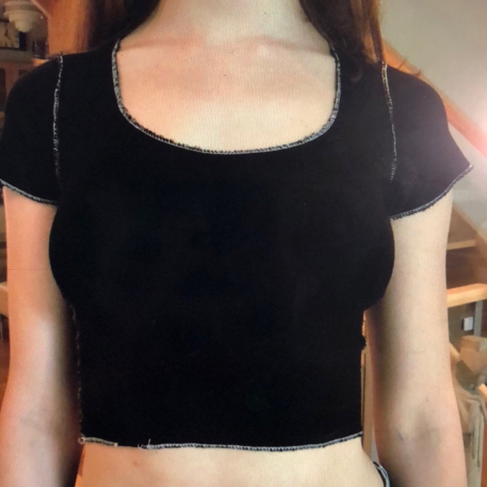 black brandy crop top